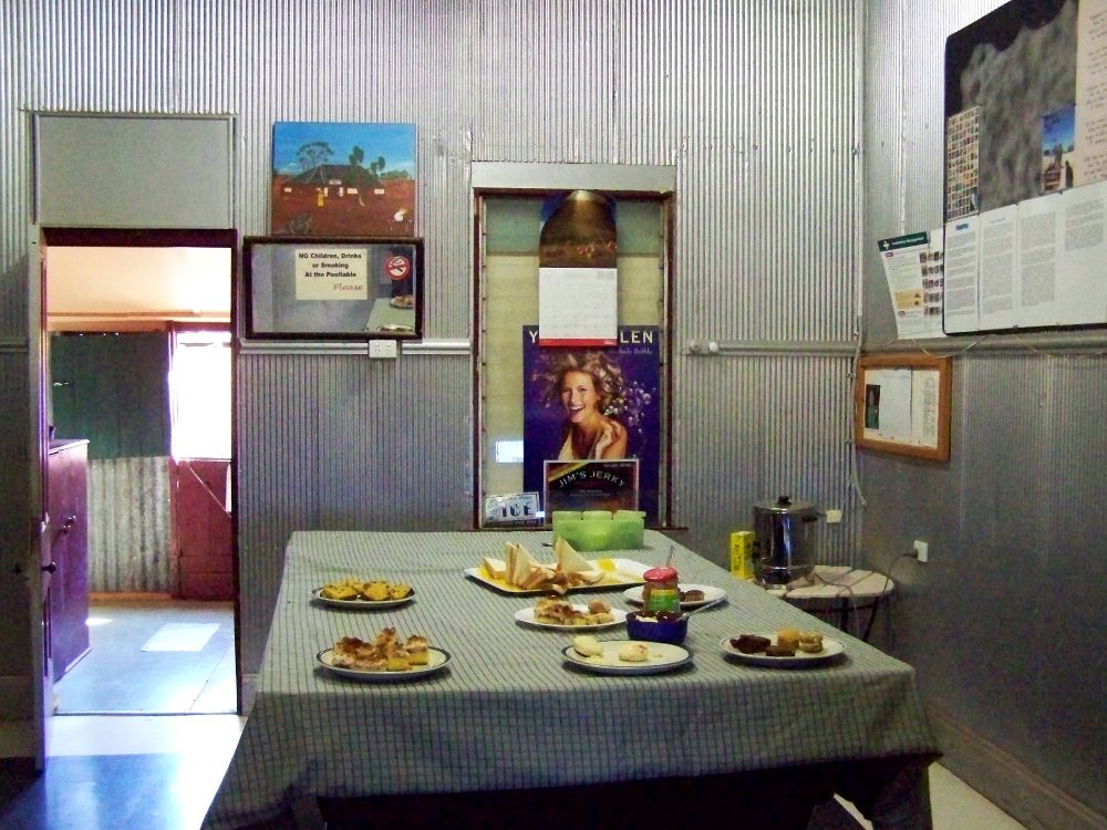 Morning Tea at the Toompine Pub, Outback Queensland