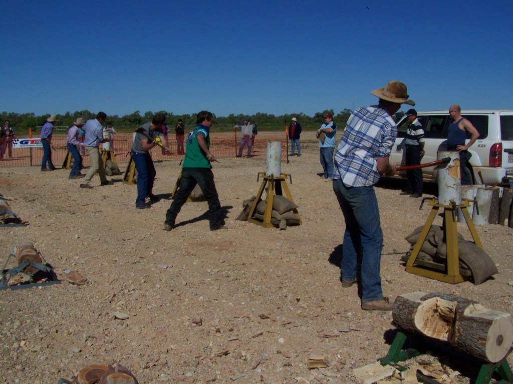 The Team Wood Chopping Event - Bedourie Camel Races 2011