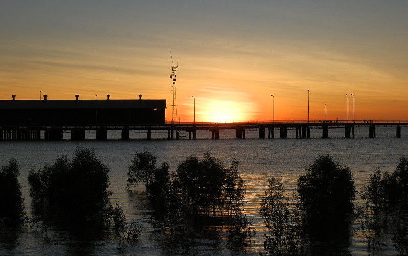 Sunset over Mangroves and Derby Jetty, Western Australia