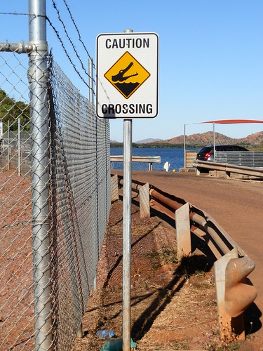 Give Way! Crocodile crossing, Kununurra