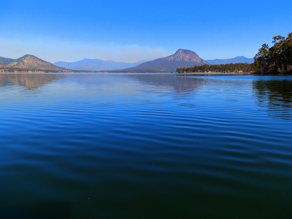 Lake Moogerah with Smoke Haze, Scenic Rim, Queensland