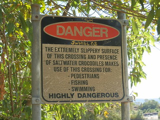 Croc Warning Sign, Ivanhoe Crossing, Kununurra