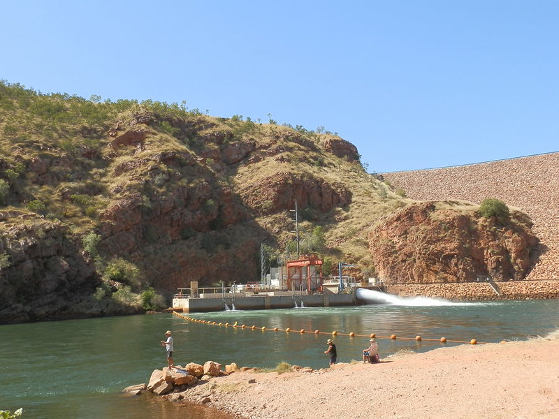 Fishing the Ord River below the Dam Wall, Lake Argyle