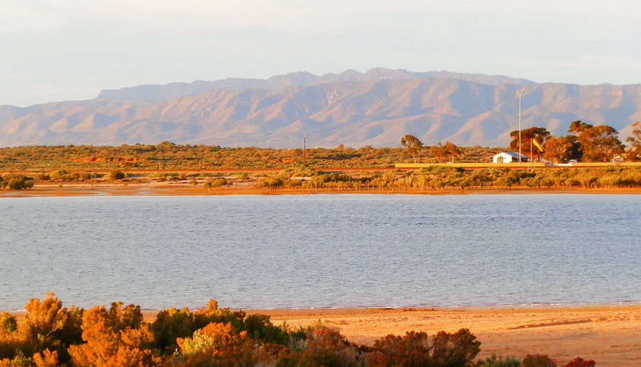 Flinders Ranges across Spencer Gulf, Port Augusta