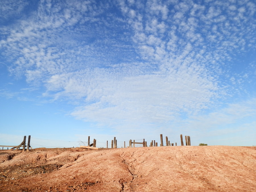 Outback sky above the old railway yards, Lyndhurst