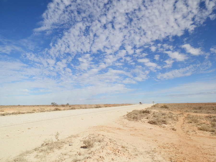Sky above the Strzelecki Track, via Lyndhurst, South Australia