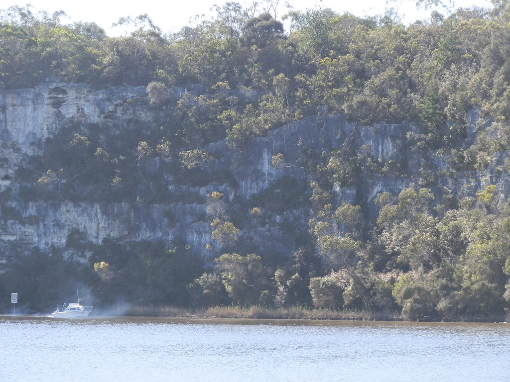Glenelg River Cliffs and Cruise Boat near Princess Margaret Rose Caves, Nelson
