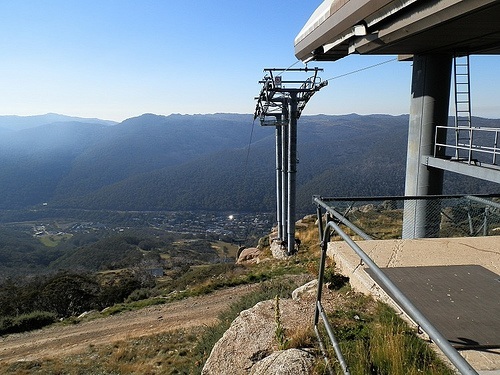 No thanks, I can jump from here! View from Kosciuszko Express Chairlift