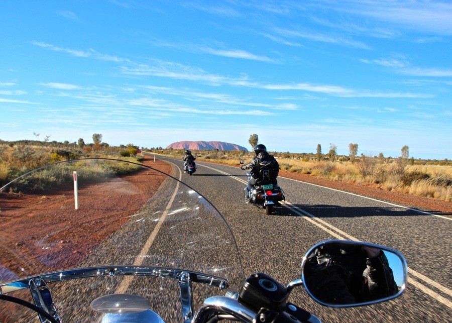 Uluru by Harley (Photo Courtesy Amanda Woods, Adventures All Around)