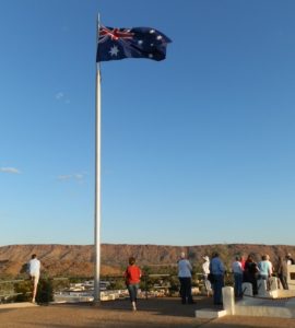 Aussie Flag at Anzac Hill, Alice Springs, Northern Territory