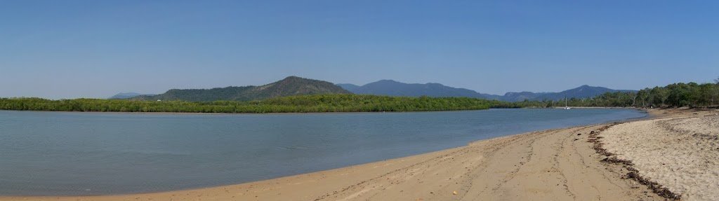 Barron River Mouth looking south towards Cairns, Queensland