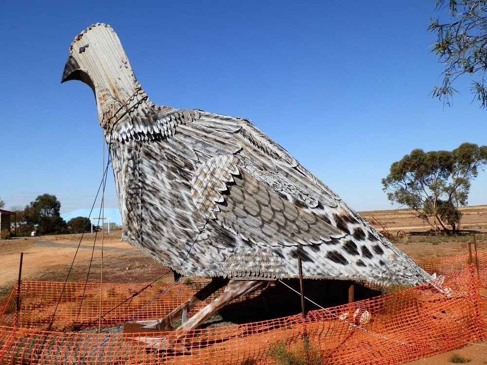 The beautifully patterned Big Malleefowl, Patchewollock, Victoria