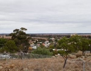 Wycheproof's Broadway from Mt Wycheproof, Victoria