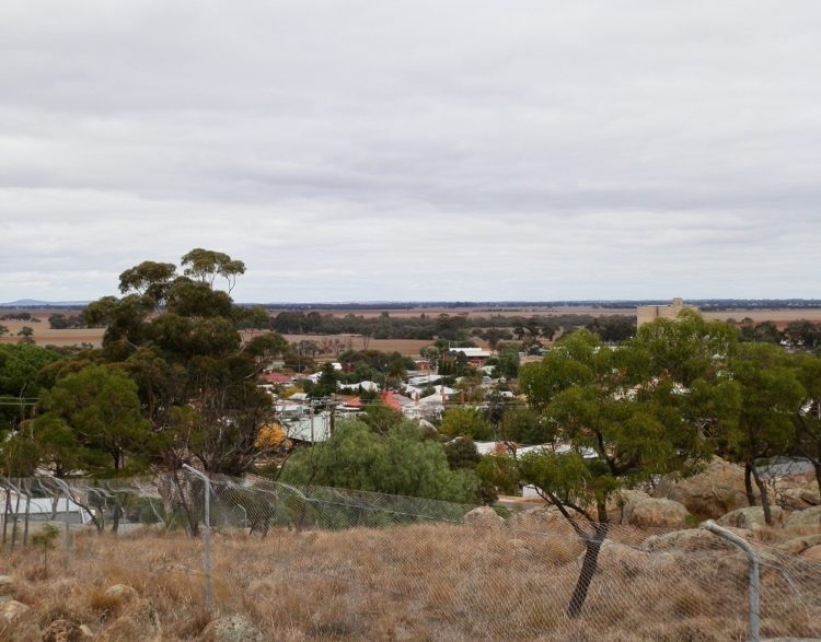 Wycheproof's Broadway from Mt Wycheproof, Victoria