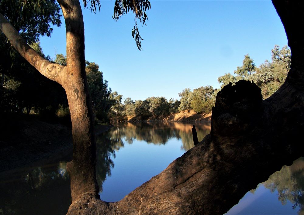 Bulloo River from Weir, Thargomindah, Outback Queensland