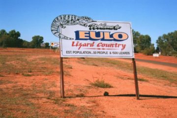 Eulo town sign, Outback Queensland