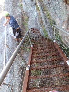 Pilchard descends the staircase from hell