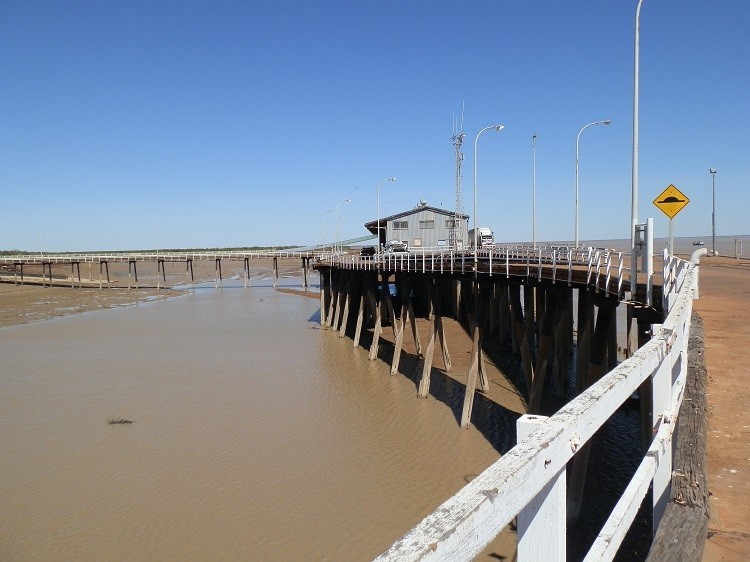 Brown Tide rolling in at Derby, Western Australia