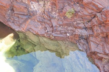 Hikers at Joffre Gorge, Karijini National Park, Western Australia