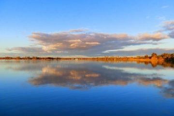 Late Afternoon from the Bushman's Rest Caravan Park at Lake Cullulleraine, Victoria