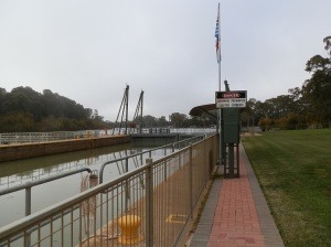 Lock 9 and its SIGN! Murray River, Victoria