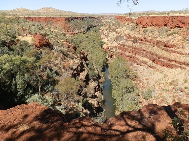 Dales Gorge from above on the Gorge Rim Walk, Karijini National Park