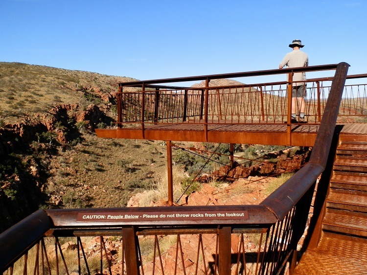 Ghost Gum Lookout - and sign! Ormiston Gorge, Central Australia