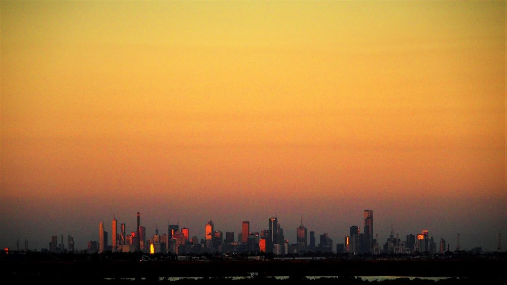 Sunset over Melbourne, Victoria