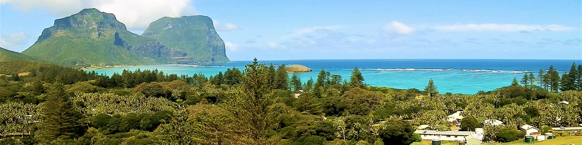 Mt Lidgbird and Mt Gower from Malabar Hill, Lord Howe Island