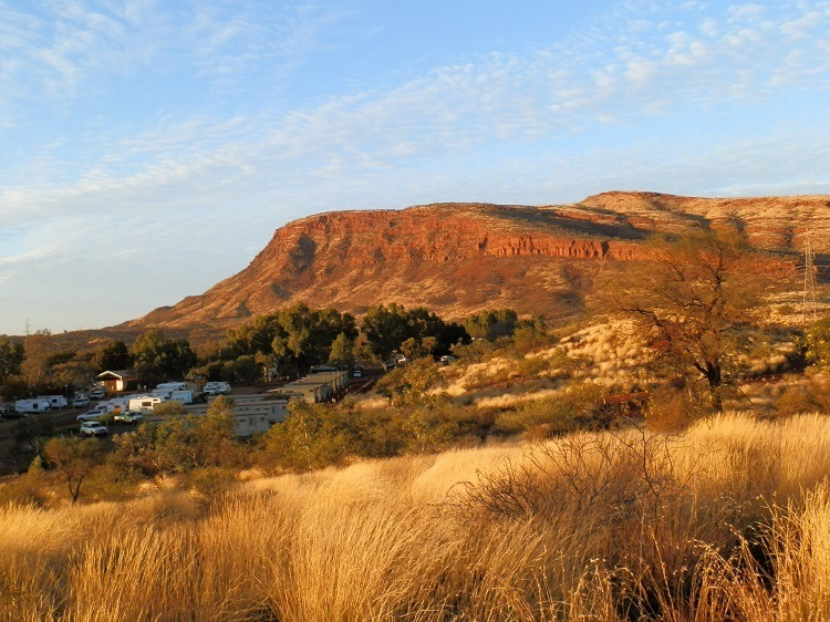 Tom Price Tourist Park in the shadow of Mt Nameless