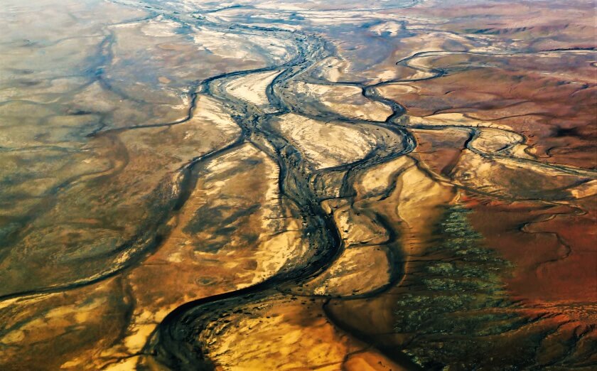 Outback River Bed from the air