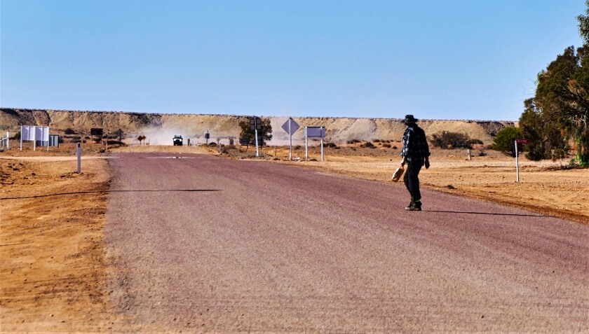 Crossing the Oodnadatta Track at William Creek