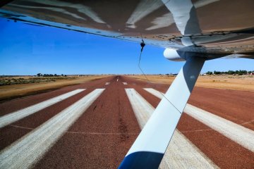 On the tarmac at William Creek