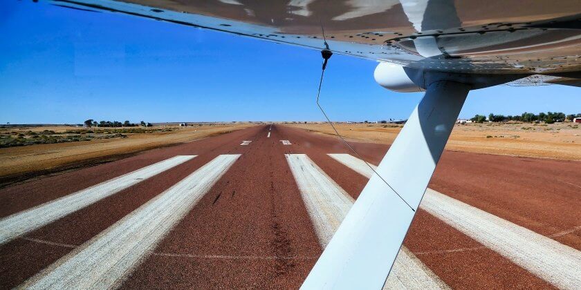 On the tarmac at William Creek