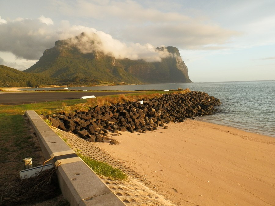 Airstrip View over Mounts Lidgbird and Gower, Lord Howe Island