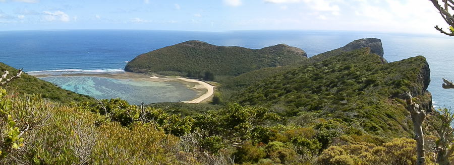 North Beach and Mt Eliza from Kims Lookout, Lord Howe Island