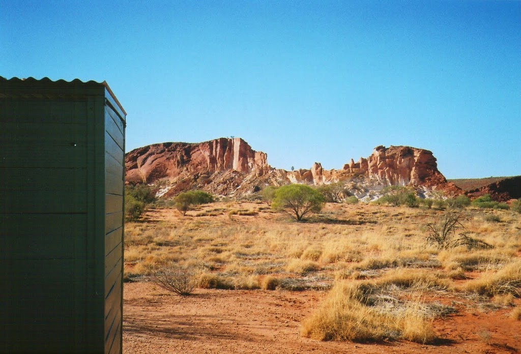 The view from the Rainbow Valley campground Loo!