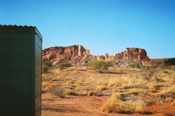 The view from the Rainbow Valley campground Loo!