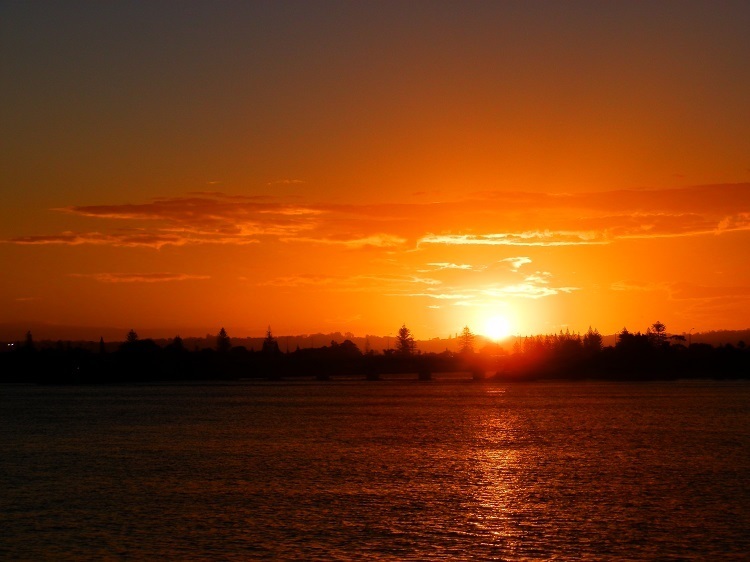 Sunset over the Richmond River, Ballina, New South Wales