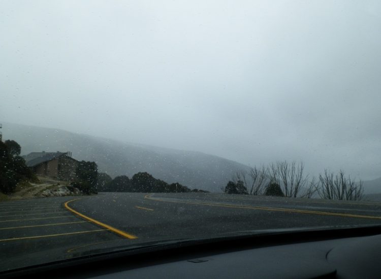 Snowing at Falls Creek!
