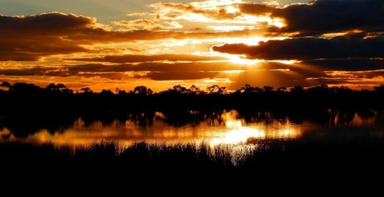 Sunset over Lake Cullulleraine