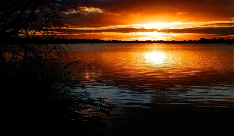 Lake Cullulleraine Sunset, Victoria, Australia