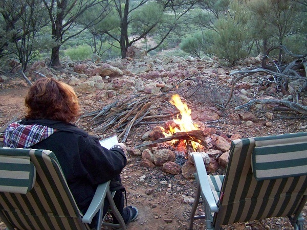 Campfire, Swanvale Jump-Up, Outback Queensland**