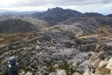 The road to the Horn, from the Horn lookout, Mt Buffalo National Park