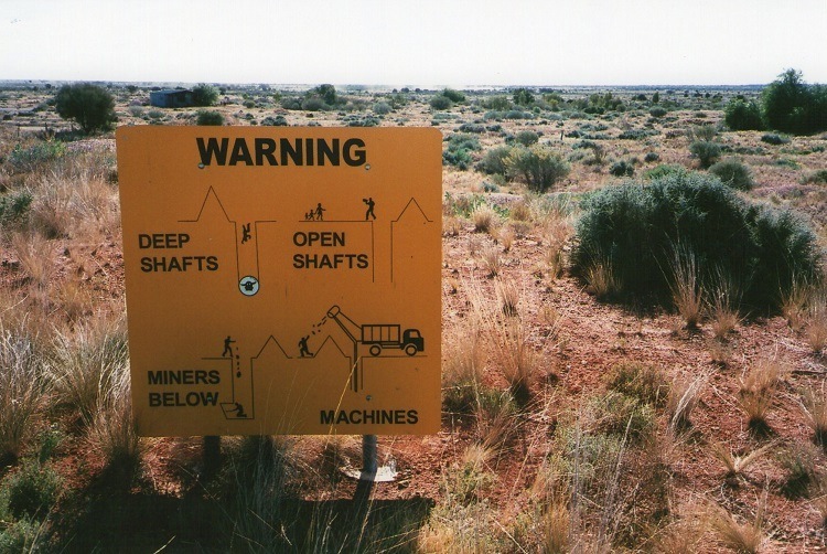 Warning Sign, White Cliffs, New South Wales