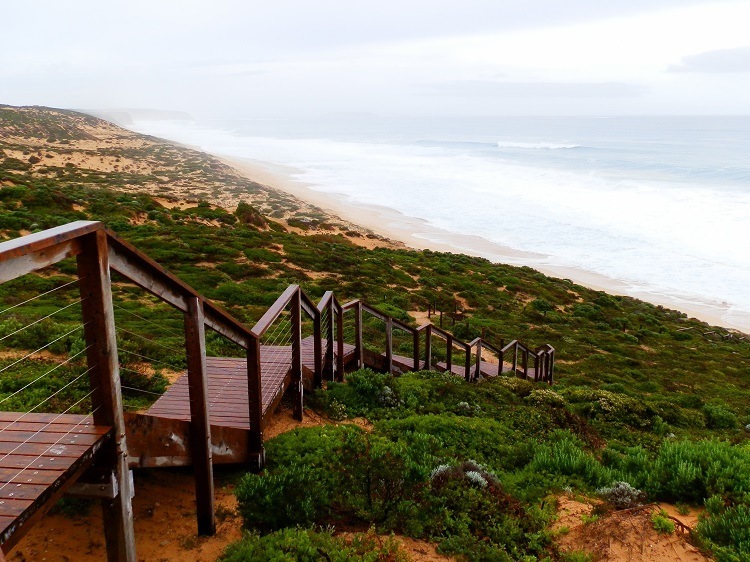 A wet day at West Cape, Innes National Park, South Australia